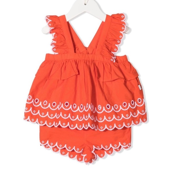 STELLA MCCARTNEY GIRLS SCALLOP-TRIM SET - Picture 1 of 6